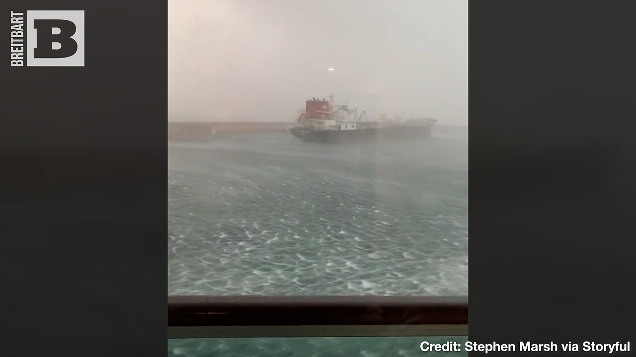 Cruise Ship CRASHES After Wind & Waves from Dangerous Storm Blow It Off Moorings