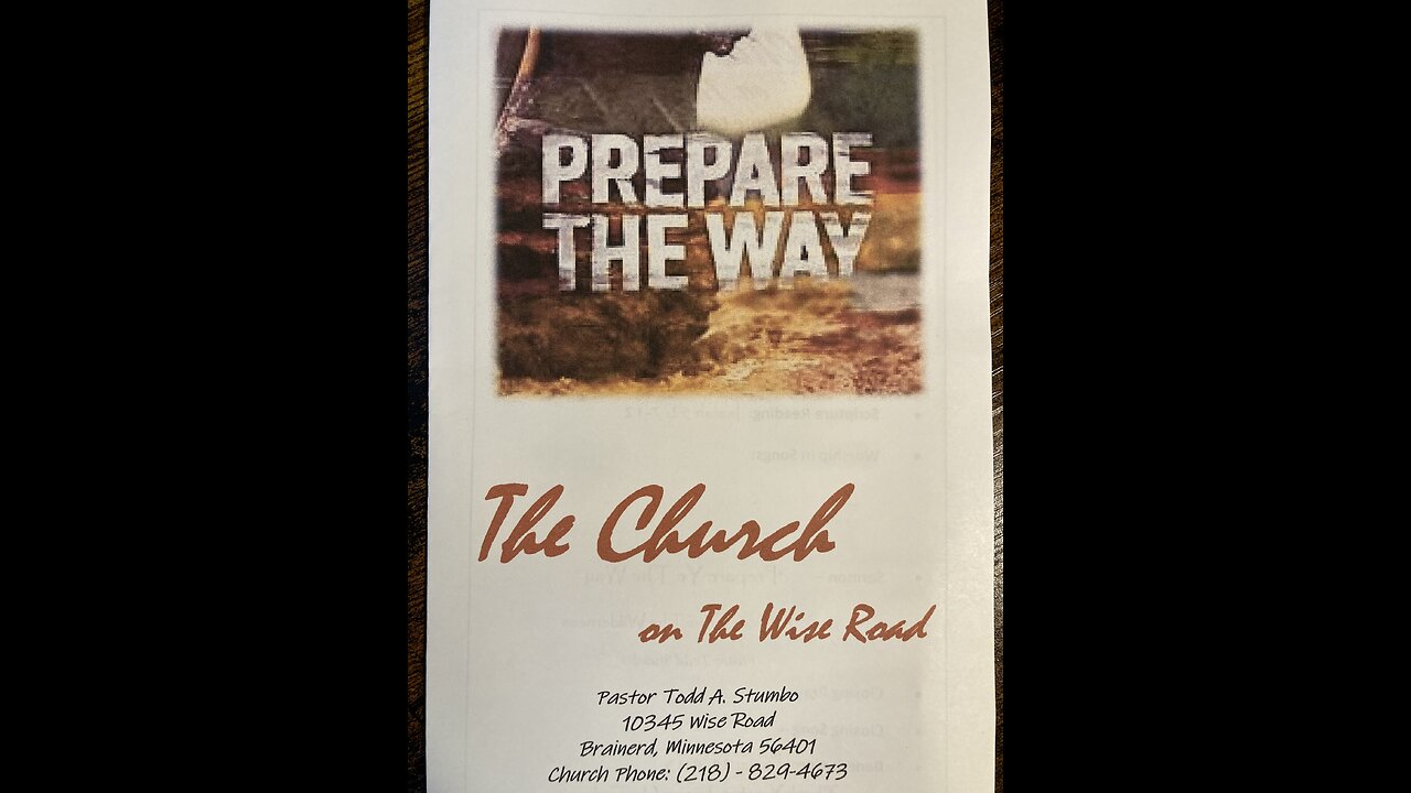 Prepare Ye The Way