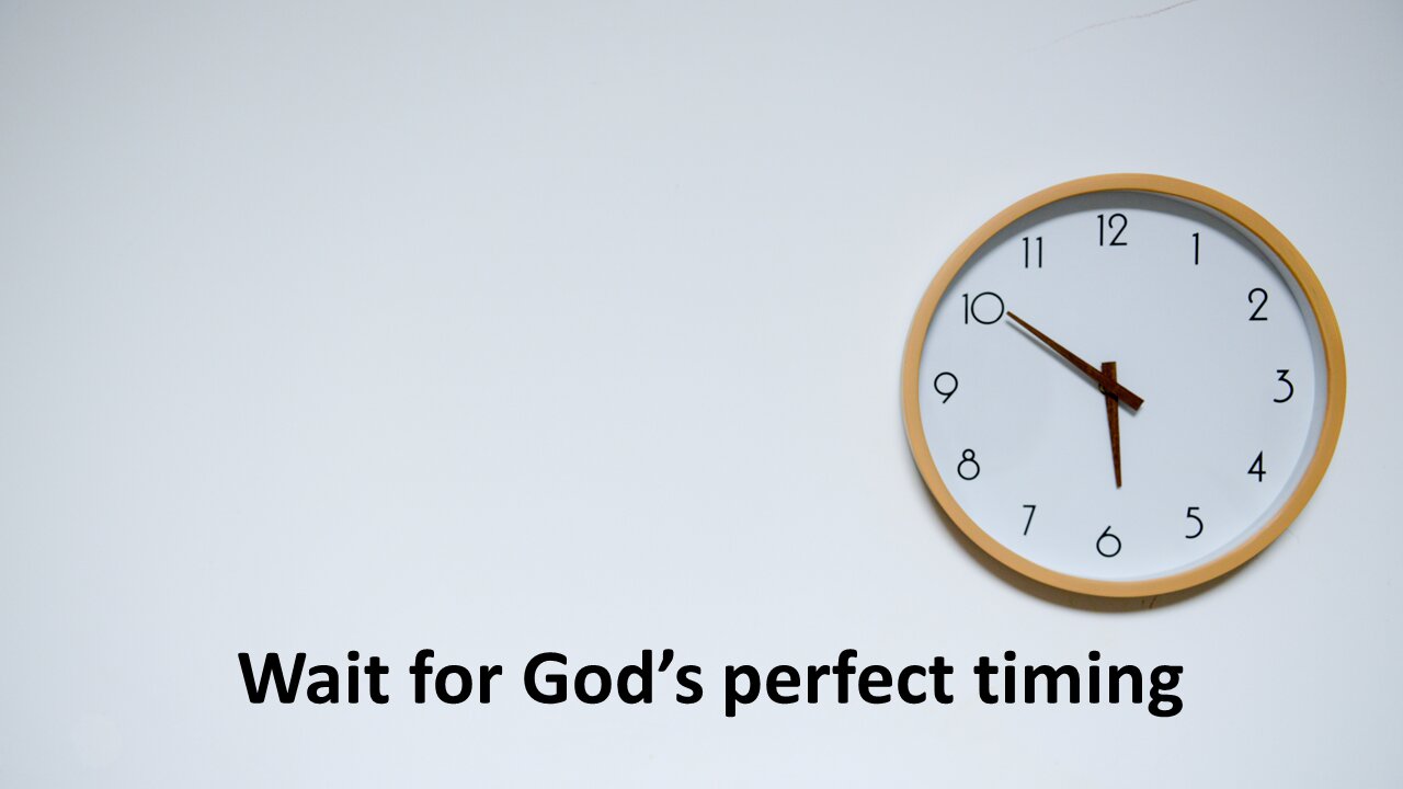 Sermon Only | Wait for God's perfect timing | 20221225