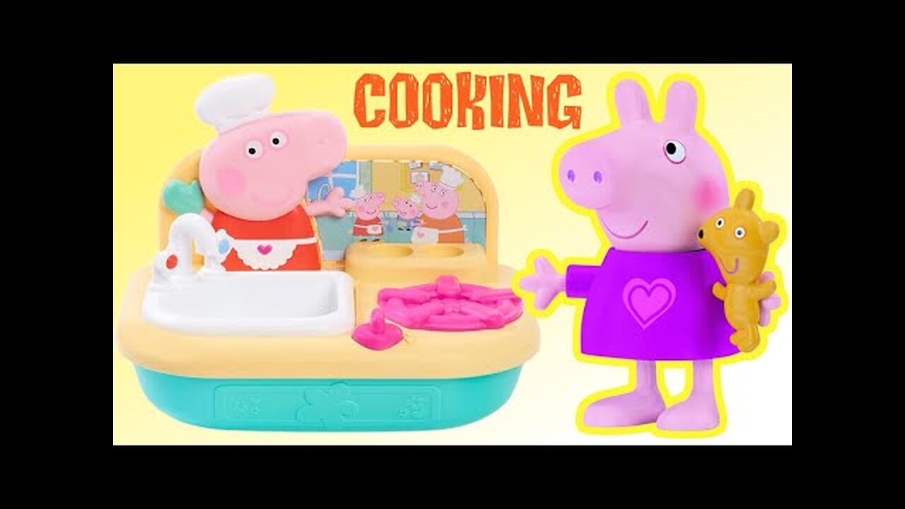 Peppa Pig Cooks Breakfast for George & Friends in her new Kitchen