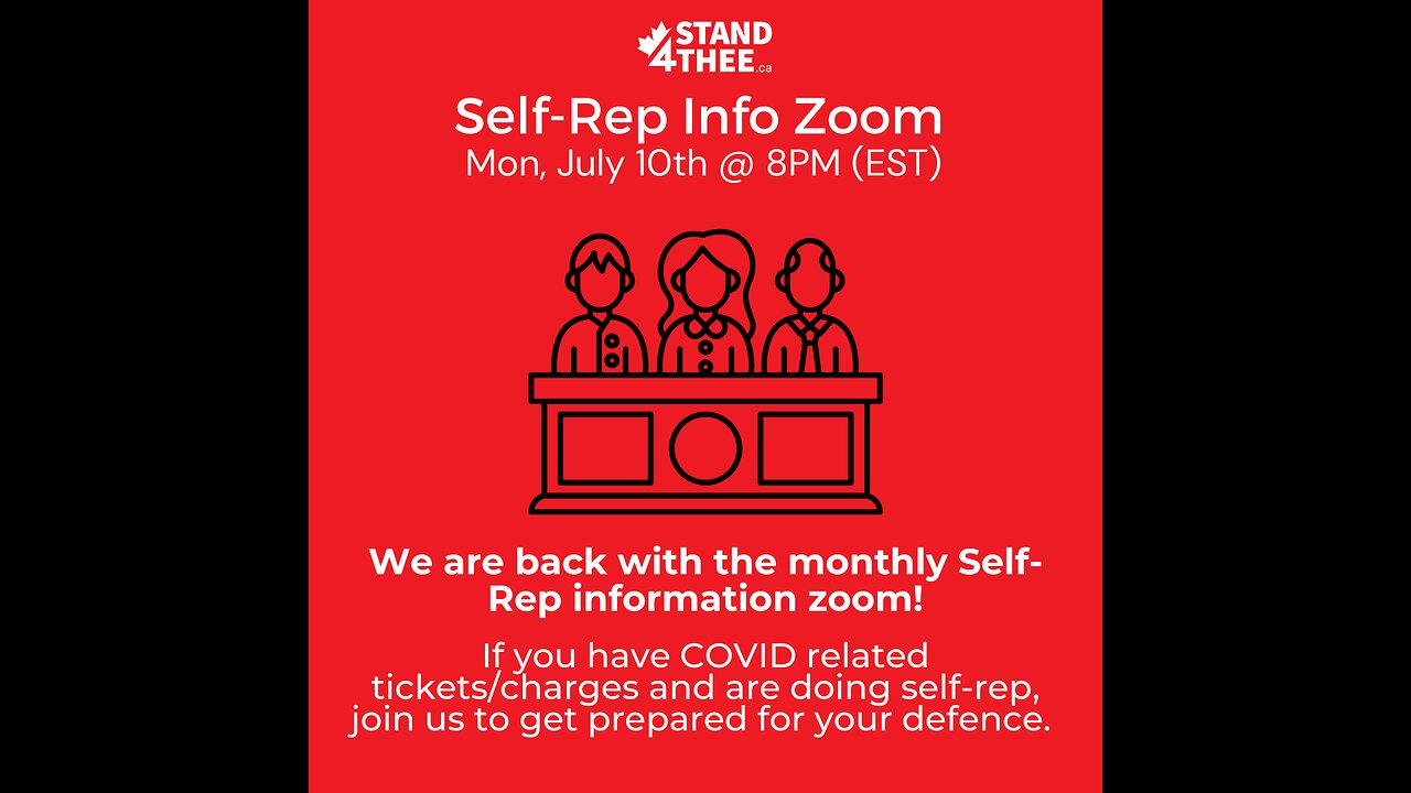 Stand4THEE Self-Rep Information Zoom July 10 2023