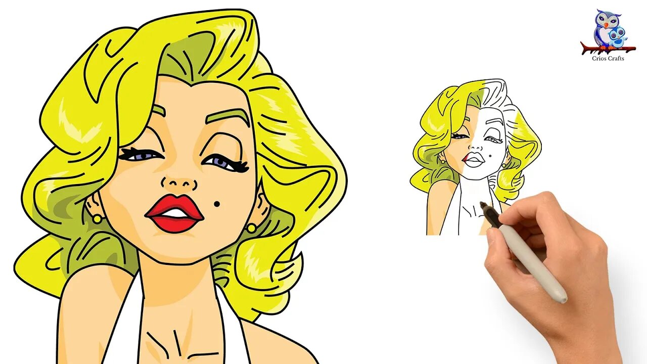 How To Draw Marilyn Monroe Blonde - Tutorial