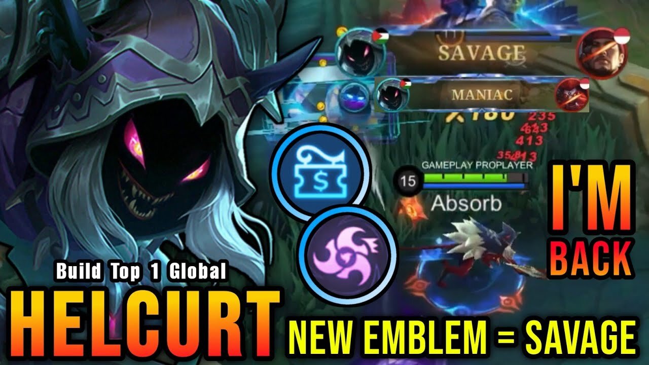 Helcurt is Back!! New Emblem = Auto SAVAGE!! - Create the World's Greatest Helcurt ~ MLBB