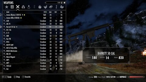 Skyrim SE Mods PC - DAR Rifles Test