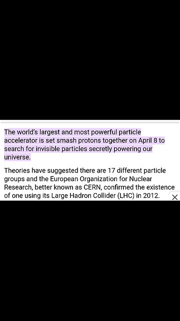 CERN SCHEDULED TO START UP APRIL 8 🤔 👀ECLIPSE