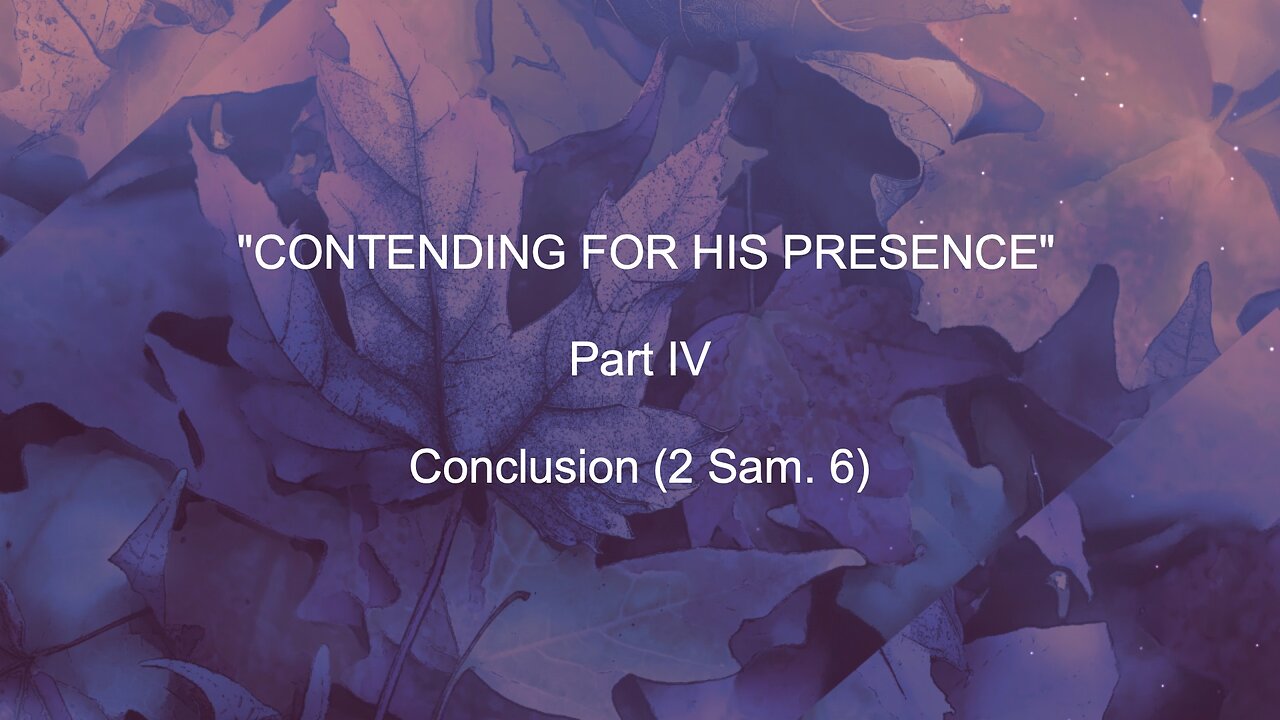 Contending For His Presence - Part IV | Jubilee Worship Center