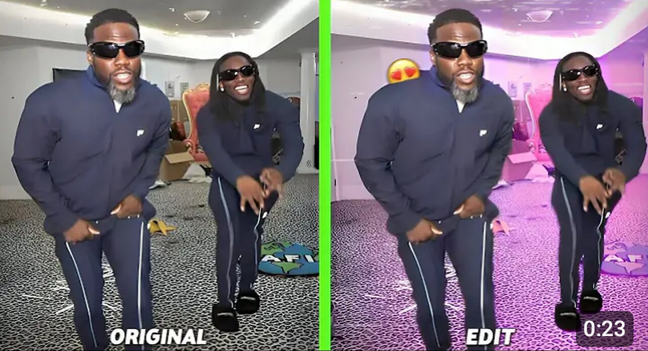 Kai cenat and kavin heart have a wild dance-off,original vs edit