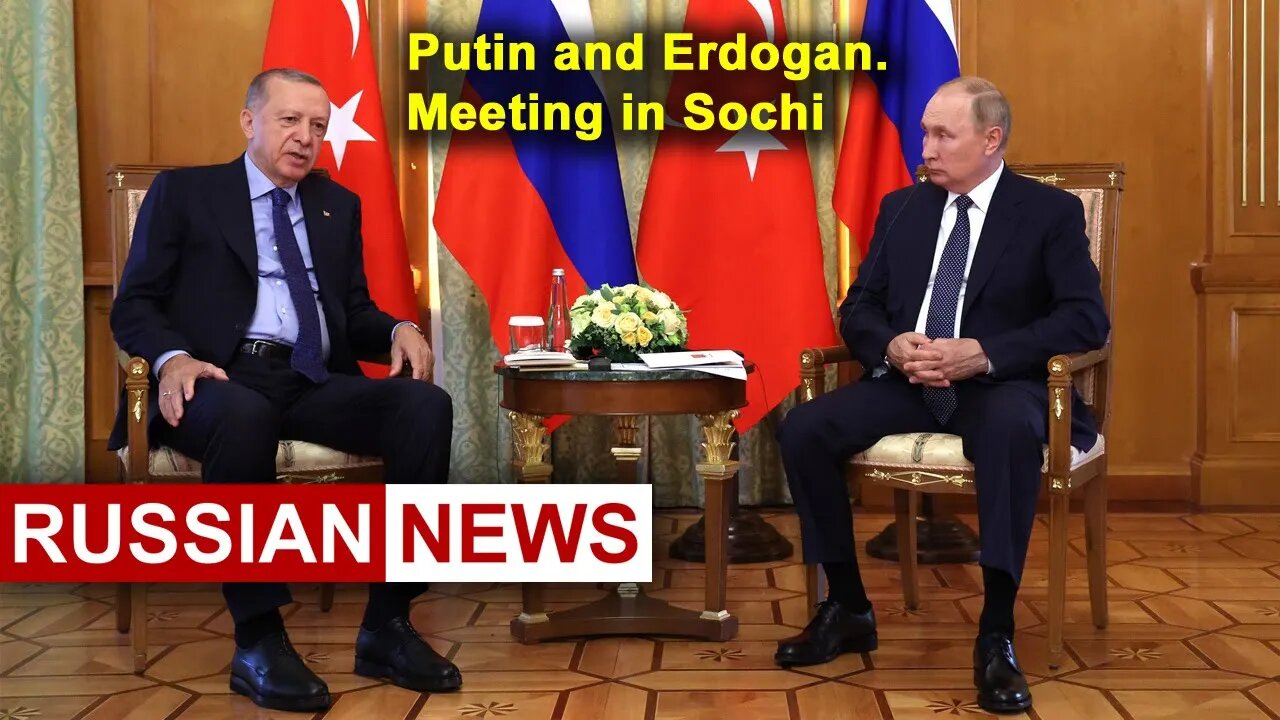 Recep Tayyip Erdogan and Vladimir Putin. Meeting in Sochi 2022. Russia and Turkey