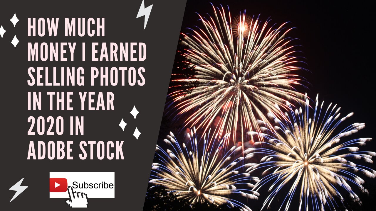 How much money I earned Selling photos in the year 2020 In Adobe stock