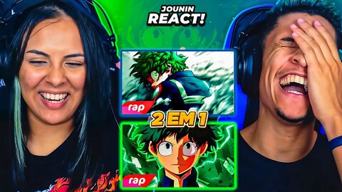 2 EM 1 | Raps do Midoriya - 7 Minutoz | [React Rap Nerd] 🔥