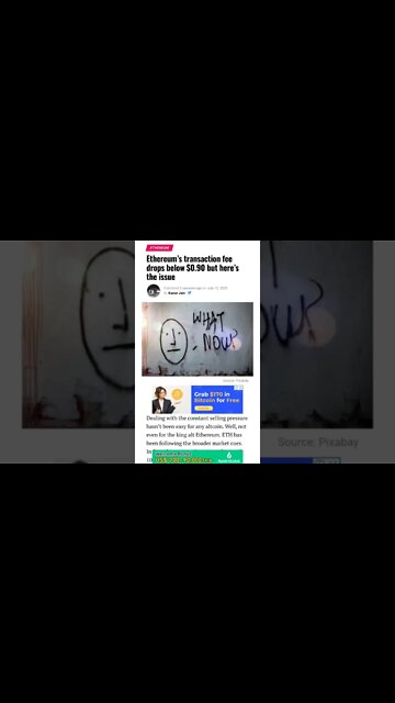 Ethereum’s Transaction Fee Drops #cryptomash #cryptomashnews #cryptonews #eth #viralvideo2022
