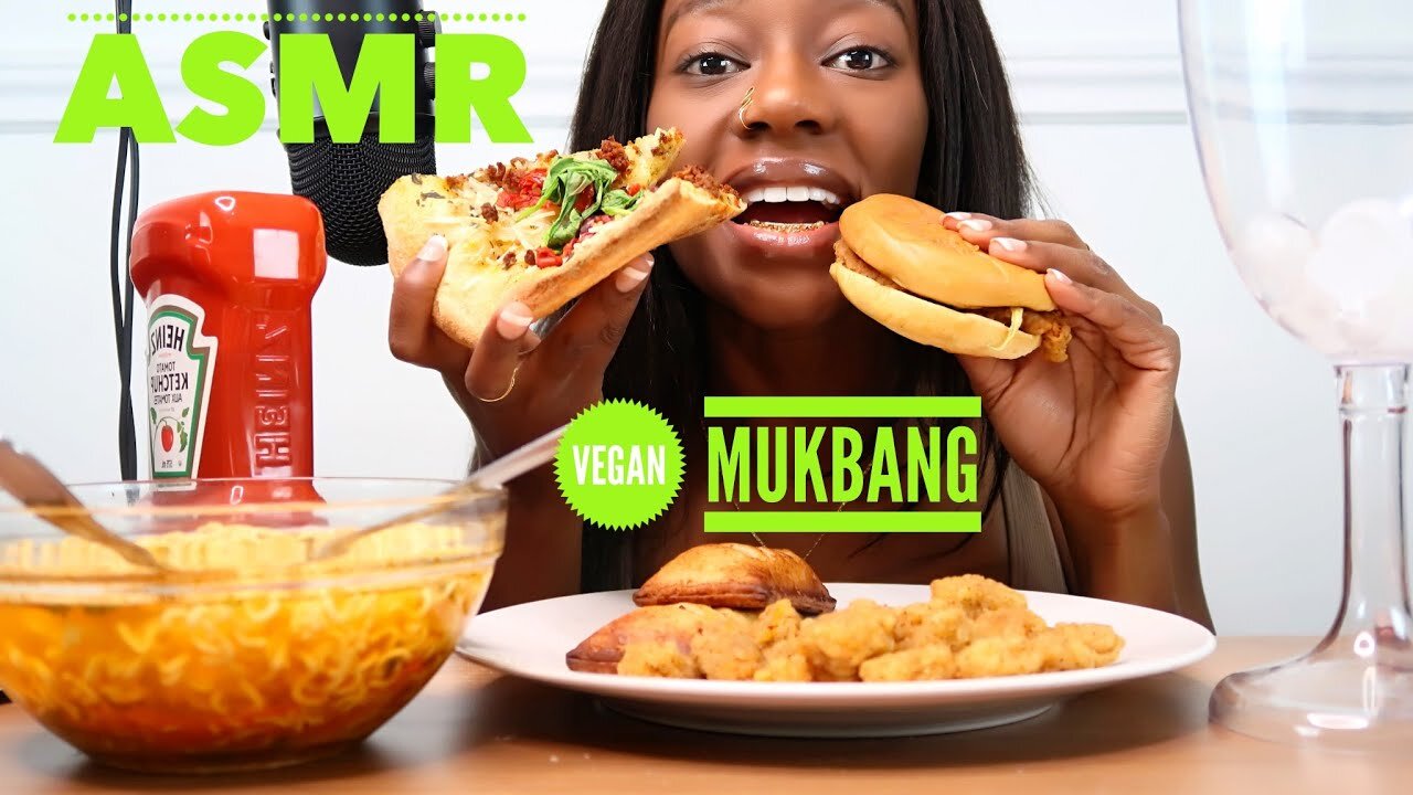 [ASMR] VEGAN **MUKBANG** FEEL THE TINGLESS