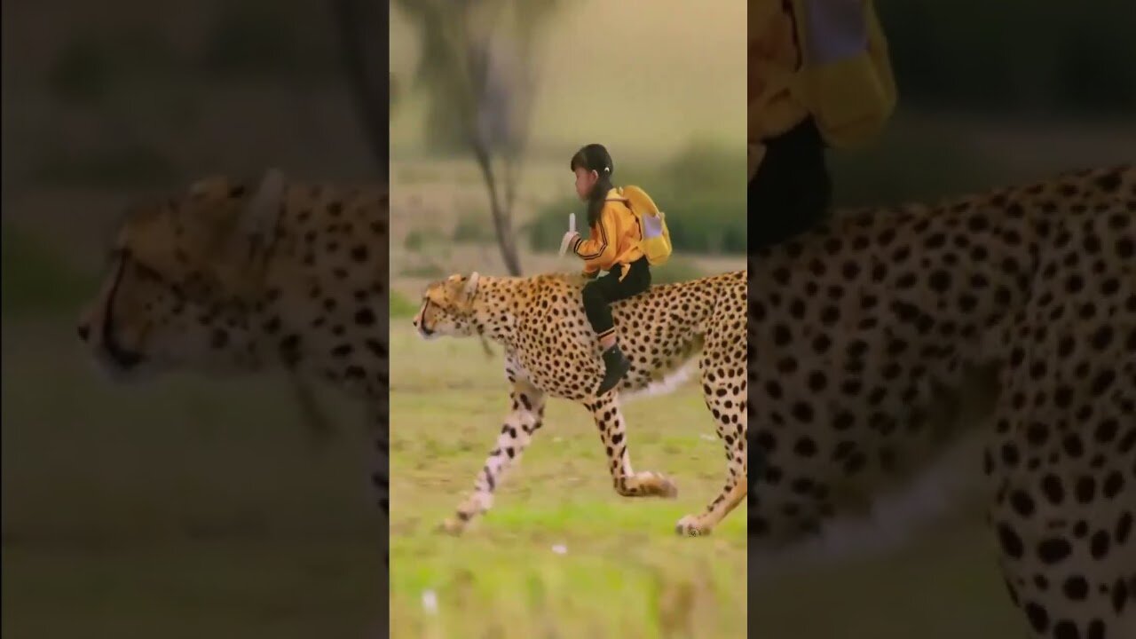 Cheetah & The Little #bravo #girl #cheetah #animal #viral #shorts #video