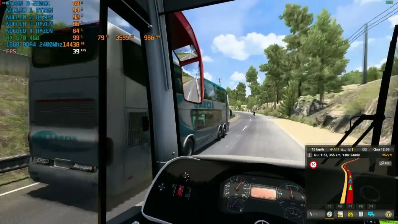 SÃO CARLOS x HORTOLÂNDIA - MAPA ROTAS BRASIL - EURO TRUCK SIMULATOR 2 1.44