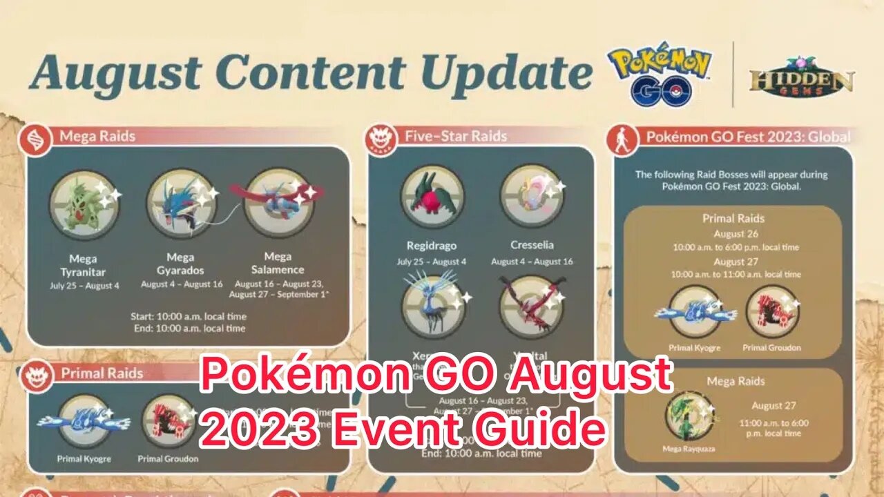 Pokémon GO August 2023 Event Guide