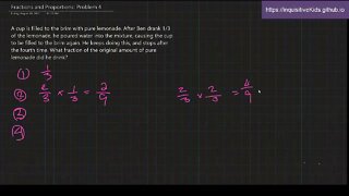 6th Grade Fractions and Proportions: Problem 4