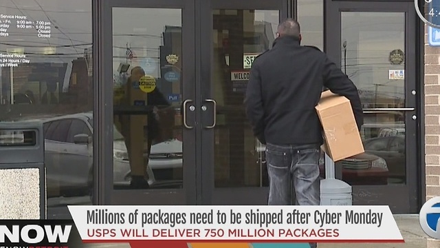 Cyber Monday sales are driving a huge uptick in work at shipping centers