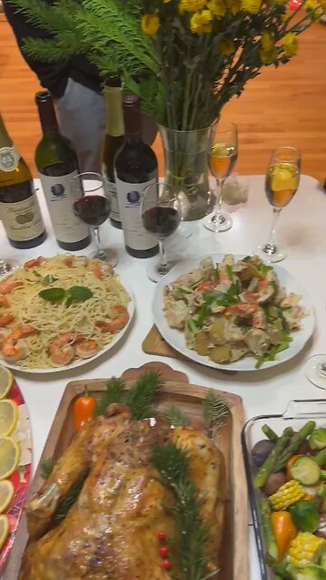 Friend’s thanksgiving dinner, excellent food and cooking skills