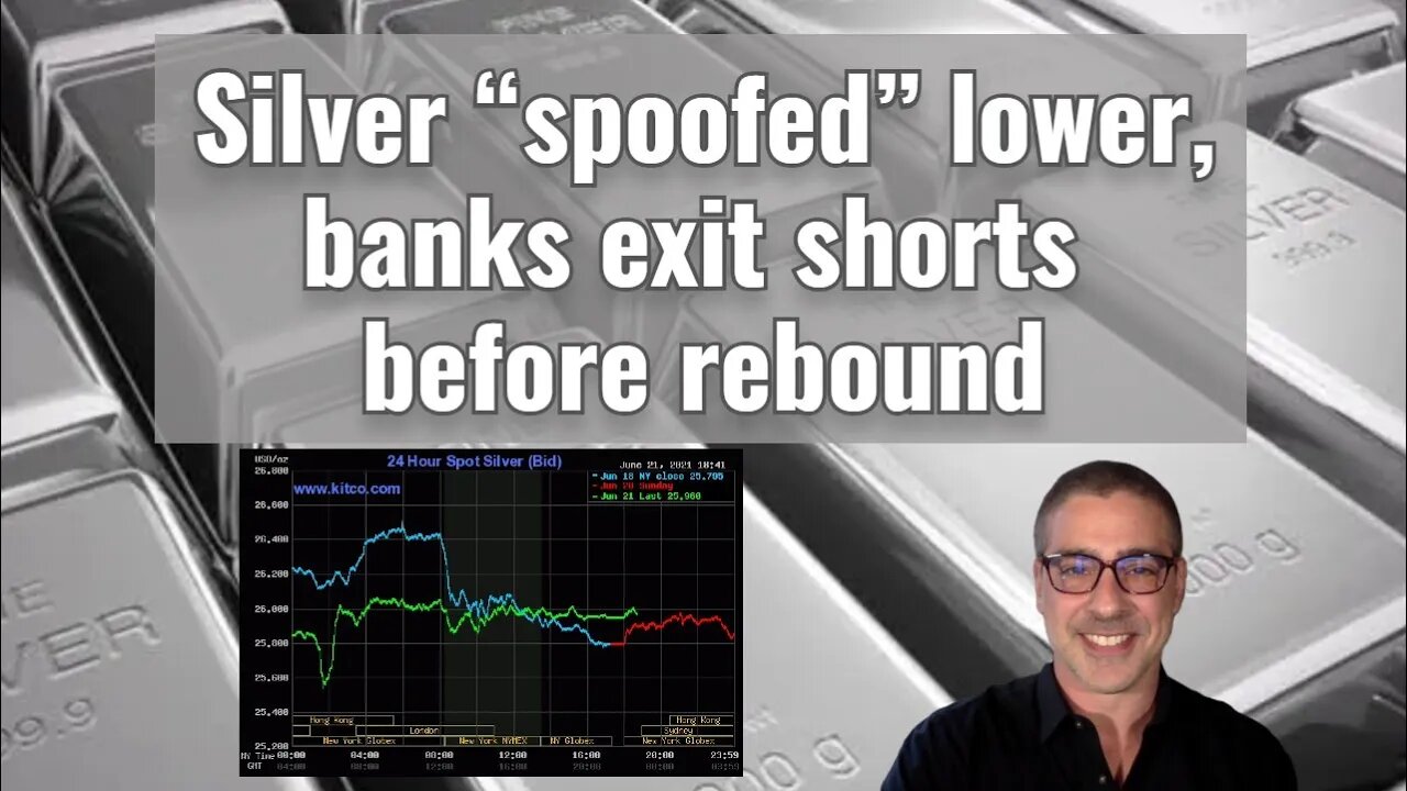 Silver “spoofed” lower, banks exit shorts before rebound