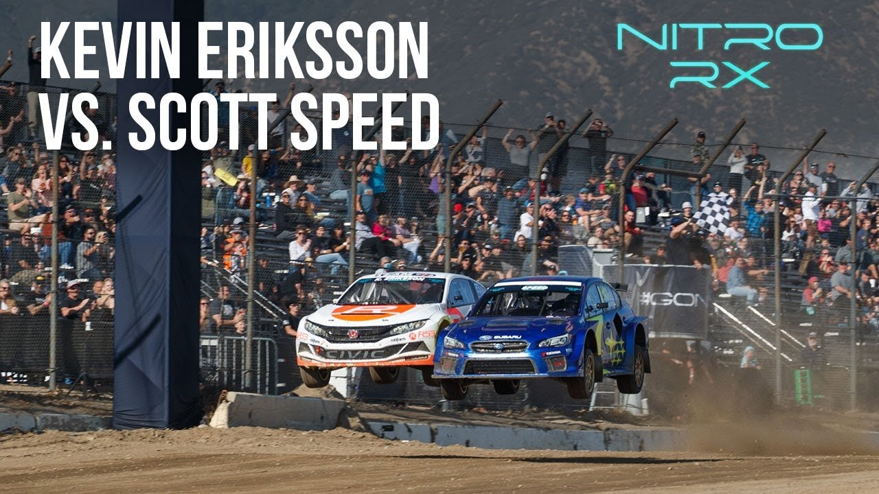 Kevin Eriksson vs. Scott Speed | Nitro Rallycross INSANE Battle Bracket Round 4 Day 1