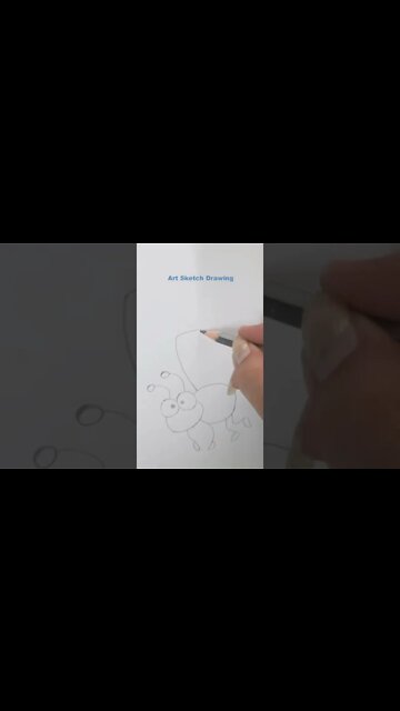Easy Honey Bee Pencil Drawing Tutorial Shorts #honeybeedrawing #shortdrawingvideo #shorts