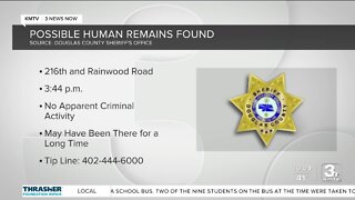 Douglas County Sheriff's Office reports finding possible human remains