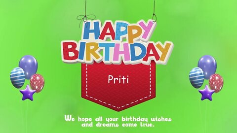 Wish you a Very Happy Birthday Priti