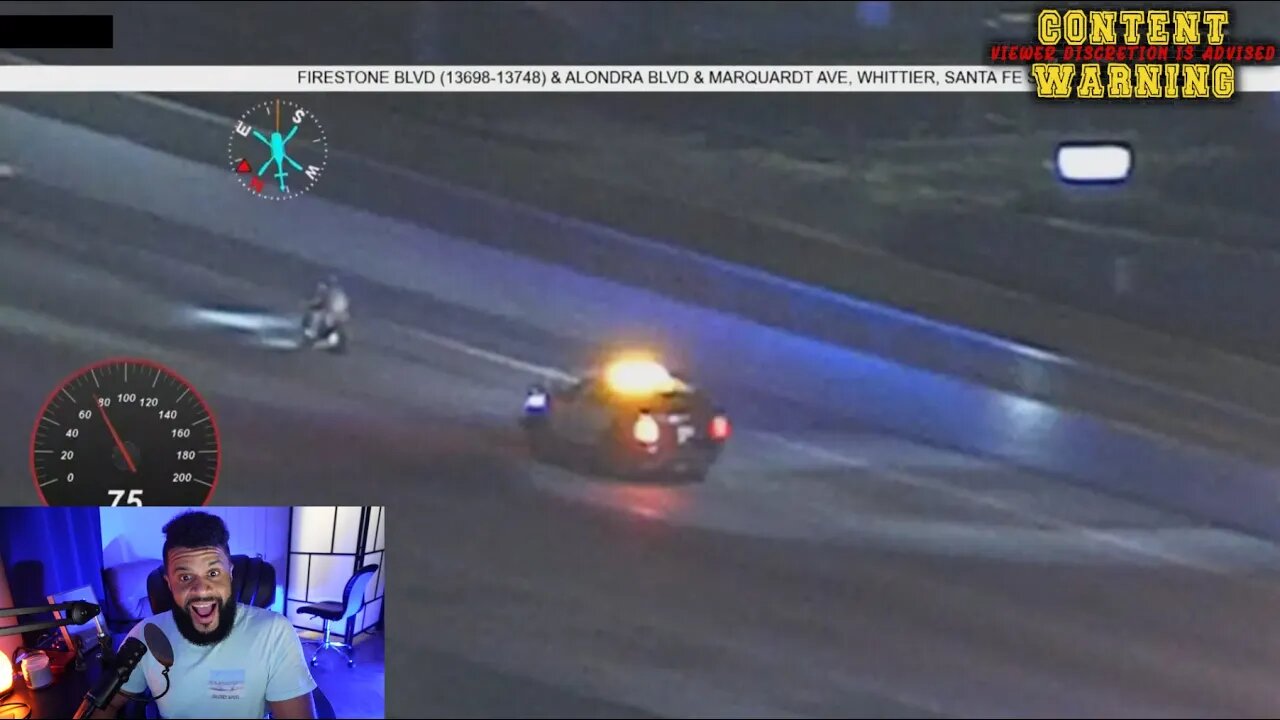 Watch LIVE: Police CHASE Motorcycle! California