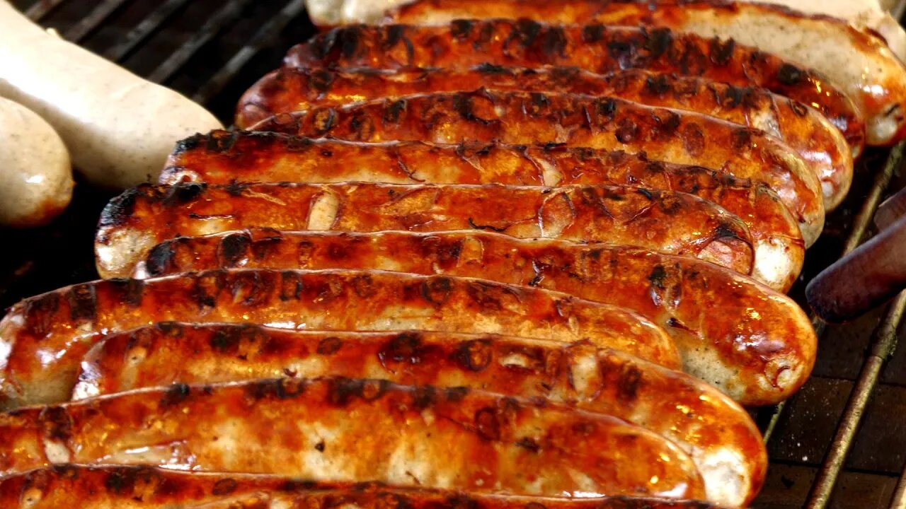 German Street Food in Berlin | Grilled Sausages | Bratwurst from Thuringian