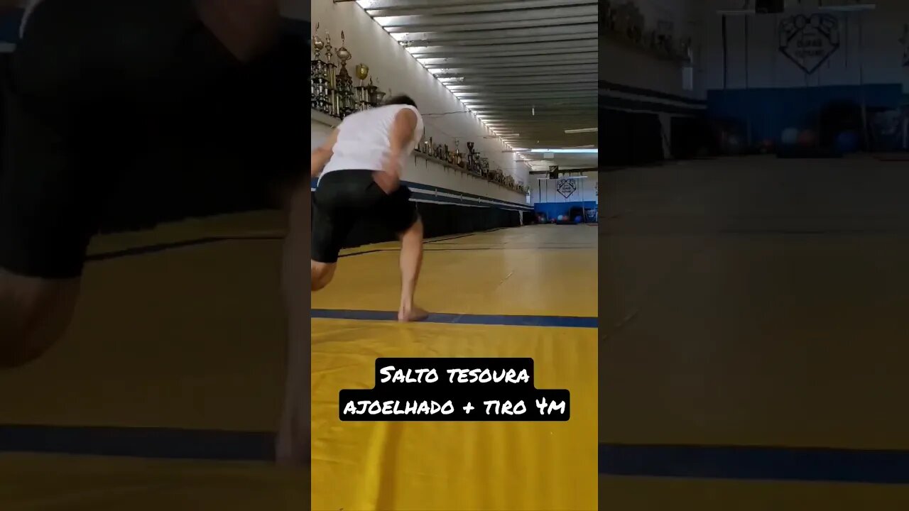 Salto tesoura ajoelhado + Tiro de 4m