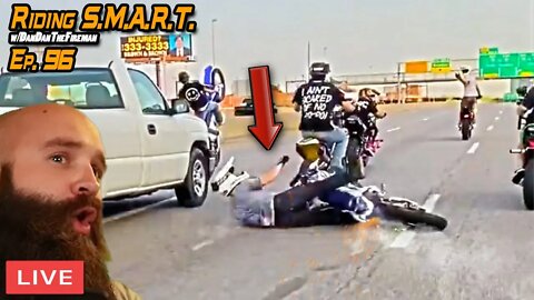 🔴 LIVE: Watching Motorcycle Rider's Crash and Fail / Riding S.M.A.R.T. 96