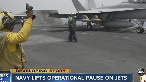 Navy lifts operational pause on some jets