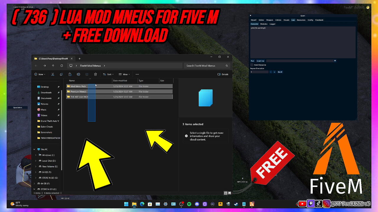 SHOWCASE ( 736 ) FREE LUA MOD MNEUS FOR FIVE M + FREE DOWNLOAD