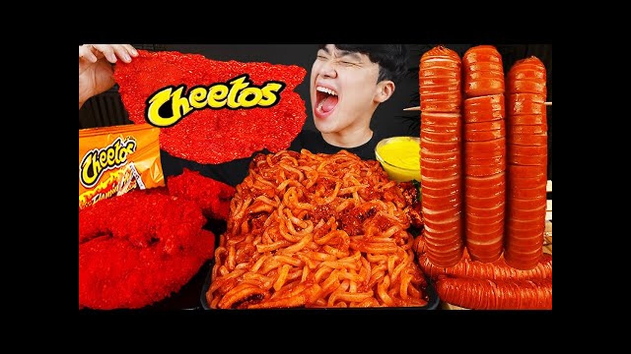 ASMR MUKBANG | FIRE Noodle & FRIED CHICKEN & SAUSAGE | EATING SOUND! | GONGSAM 이공삼