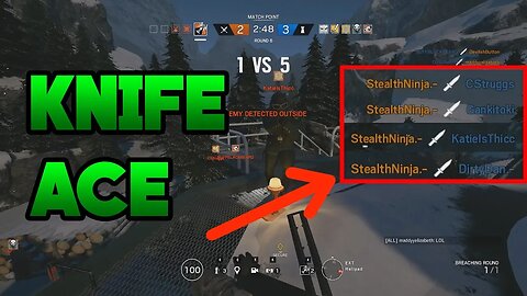 1v5 Knife Fight ACE! - Rainbow Six Siege Gameplay