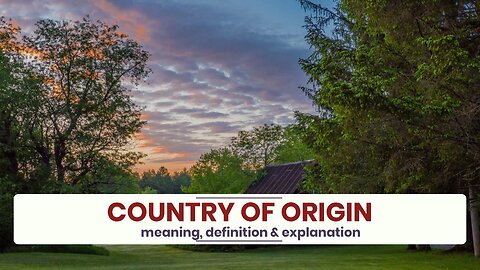 What is COUNTRY OF ORIGIN?