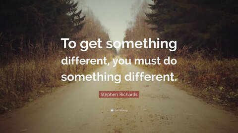 Just do SOMETHING about it!