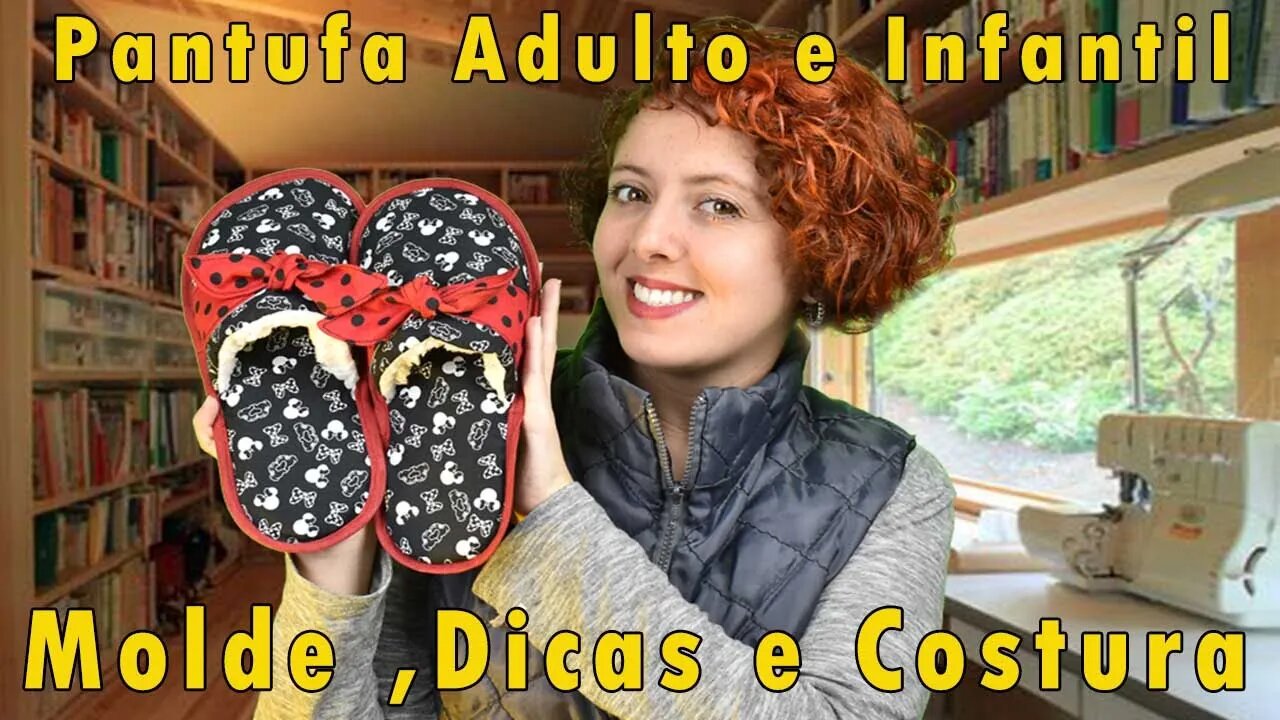 Como fazer Pantufa Adulto e infantil ✂️Molde ,Dicas e Costura✂️