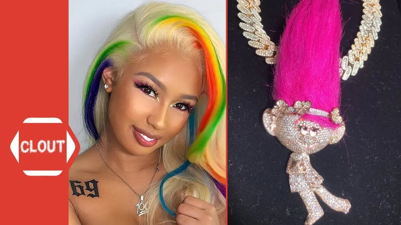 Tekashi 6ix9ine Gifts His Girlfriend Jade A $100K 'Troll Doll' Custom Diamond Chain For Christmas!