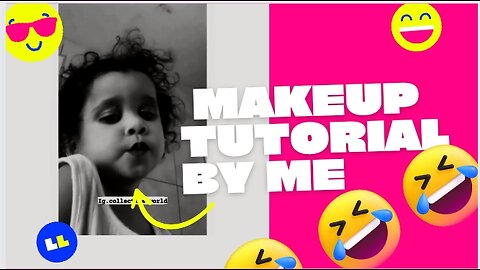 Makeup tutorial by 2 year old girl 🤯😂