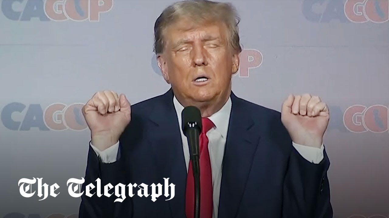 Trump imitates Biden and mocks hammer attack on Pelosi's husband in bizarre speech