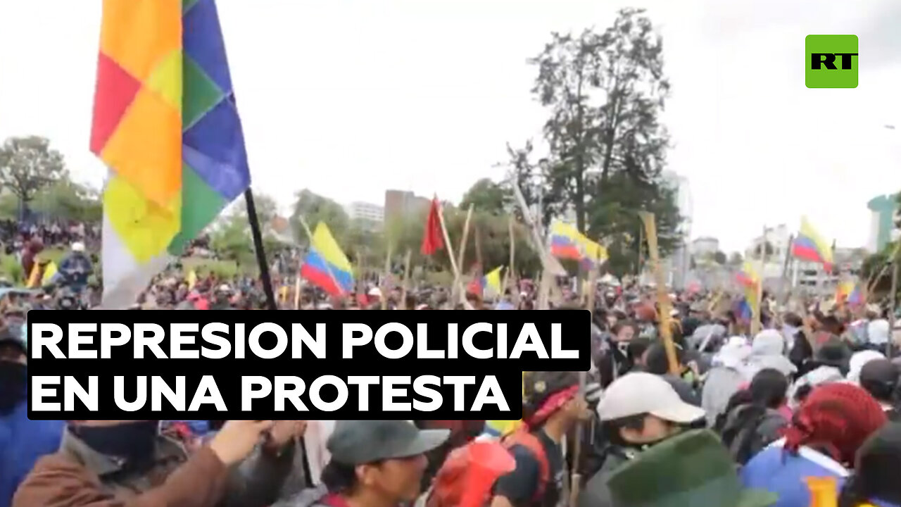 Represión policial en una protesta antiminera deja varios heridos y dos personas detenidas