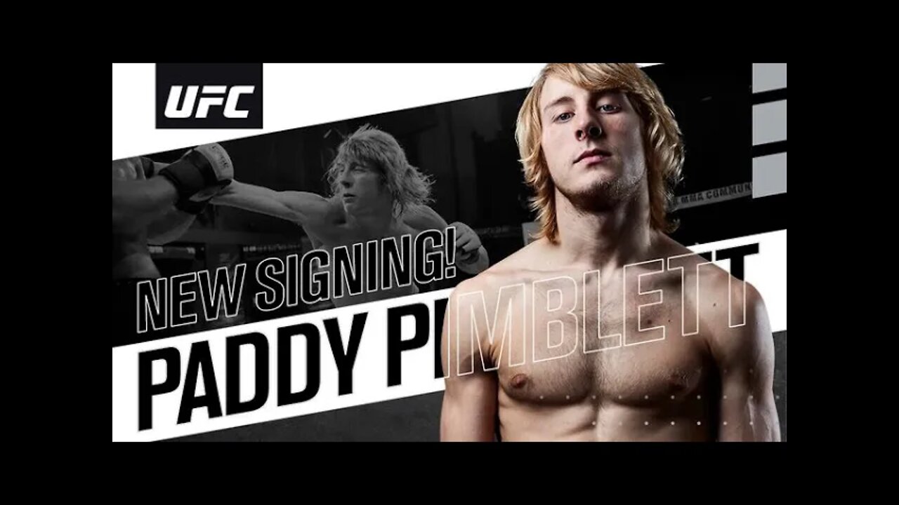 Paddy Pimblett signs with UFC: "The biggest signing since the main Irishman this one!"