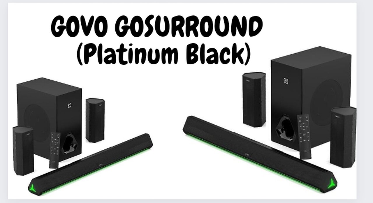 GOVO GOSURROUND 950 | 280W Soundbar, 5.1 Channel Home Theatre (Platinum Black)