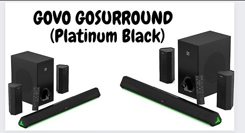 GOVO GOSURROUND 950 | 280W Soundbar, 5.1 Channel Home Theatre (Platinum Black)