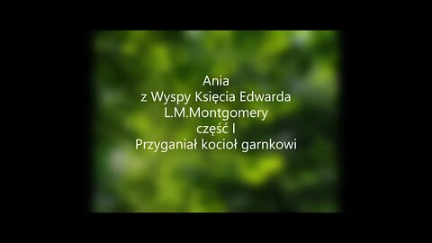 Ania z Wyspy Księcia Edwarda - L.M.Montgomery część I - Przyganiał kocioł garnkowi