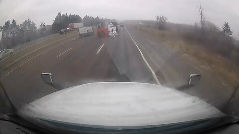 Load falls off flatbed on highway