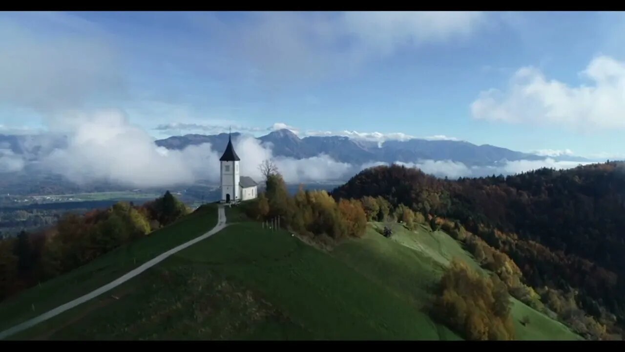 Amazing Drone Footage Autumn morning at Jamnik, Slovenia 2022,