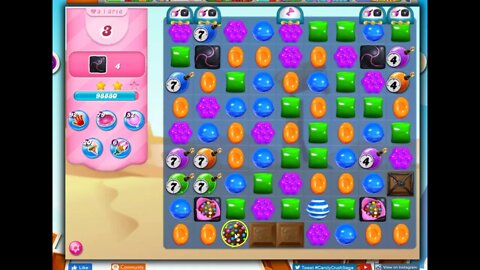 Candy Crush Level 3716 Talkthrough, 16 Moves 0 Boosters