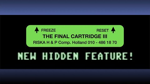 New HIDDEN FEATURE in The Final Cartridge III | Commodore 64